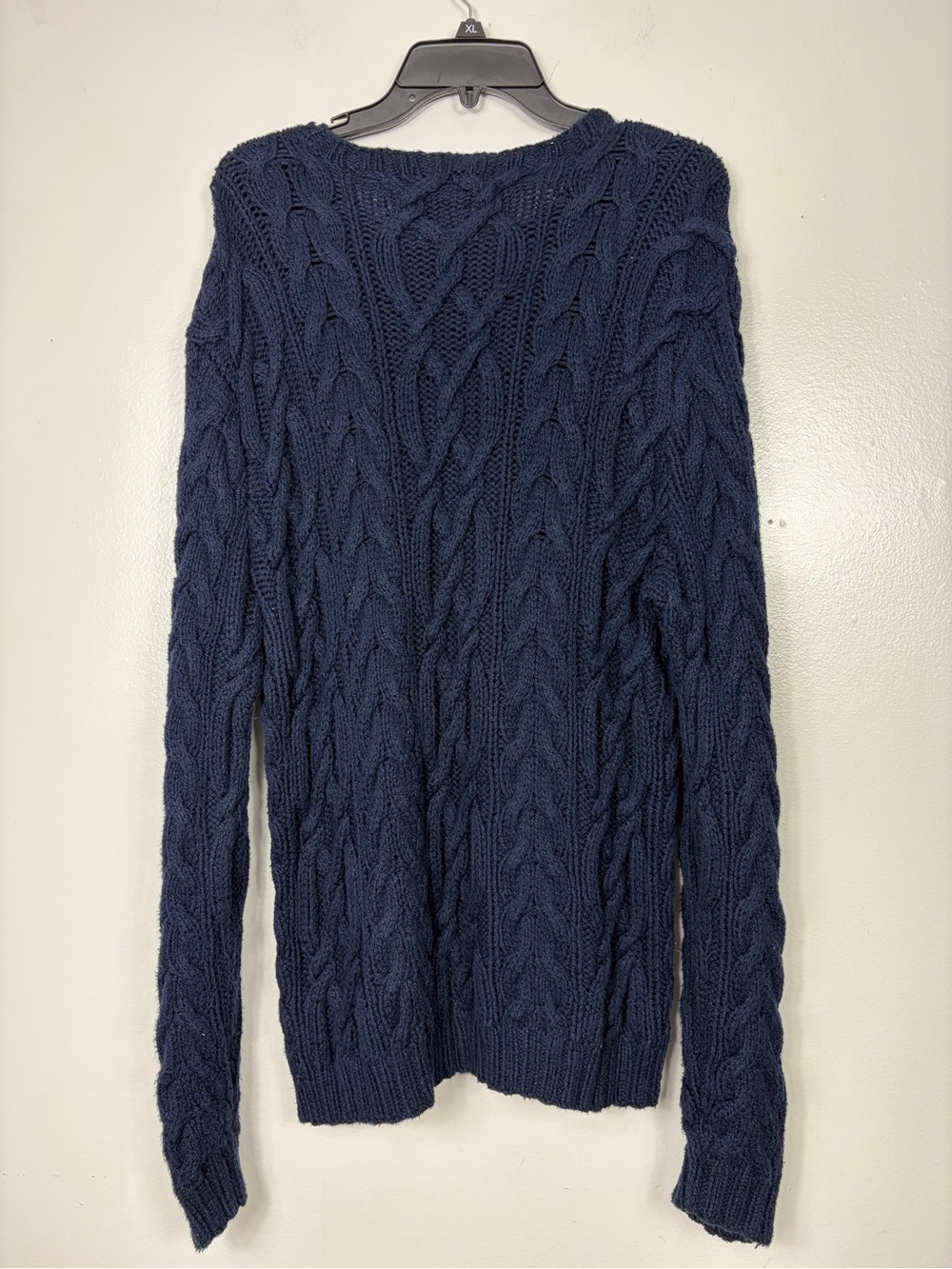 Vintage Polo by Ralph Lauren Navy Cable Knit Pima cotton Men’s Sweater - Picture 7 of 7